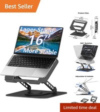 Sturdy Metal Laptop Stand - Adjustable & Heat Dissipating for MacBook Air/Pro picture