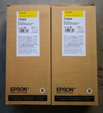 08-2022 NIB 2 of Genuine EPSON T5964 Yellow 350ml Ink 7890/7900/9890 As T6364 picture