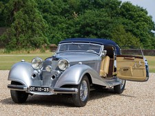 Cars 1938 mercedes benz 540k cabriolet a retro luxury Desk Mat Stitched picture