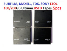 5pcs FUJIFILM, MAXELL, TDK, SONY LTO1 100/200GB Ultrium USED Tapes picture