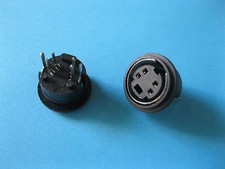 50 pcs Mini 4 Pin DIN Jack Circular PCB Mount Female Connector New picture