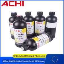 6*500ml UVDTF Ink For Epson XP600 TX800 A3 UV DTF Sticker Printer CMYKW + Varnish picture