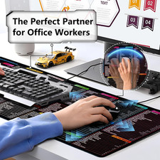 Windows PPT/PS/CDR/AI/PR/Word/Excel Shortcuts Sheet Mouse Pad, Large Gaming M... picture