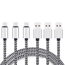 Ailun 3Pack 10ft Type C Cable Quick Sync Charging (3-Pack), BlackWhite picture