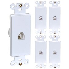 Decora Single Jack Insert for Decorator Wall Plates, for RJ11 telephone cable... picture