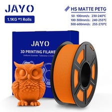 JAYO 1.1KG PETG Matte Orange High Speed 1.75mm 3D Filament Frosted Texture picture