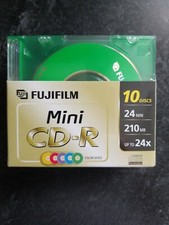 NEW SEALED Fugi Film FujiFilm Mini CD-R 10 Color Discs 24 min 210 MB up to 24X picture
