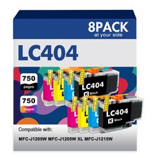 LC404 LC404XL Ink Cartridges for Brother MFC-J1205W MFC-J1215W MFC J1205W XL picture