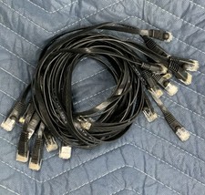 3ft Cat6 Flat Ethernet Patch Cable 10 Pk- Snagless RJ45 Server Rack Patch Cords picture