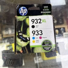 HP 932 XL Black & 933 Tri-Color Cyan, Magenta,Yellow Ink Cartridge Exp. Jun 2022 picture