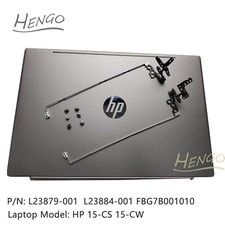 New for HP 15-CS 15-CW  Top Case Rear Lid Lot LCD Back Cover Hinge Screws Gray picture