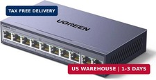 UGREEN Ethernet Switch, 10-Port PoE Switch, 8 PoE+@60W + 2 Gigabit Uplink picture
