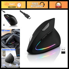 Ergonomic Wireless Bluetooth Vertical Mouse, Rechargeable Slim Dual Mode Mice fo picture