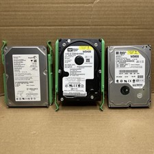 Lot 3 Vintage IDE SATA Hard Drives WD Caviar 40GB 80GB Seagate 120GB Untested picture