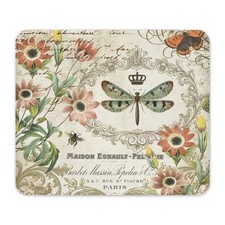 CafePress Modern Vintage French Dragonfly Mousepad  (1053476480) picture
