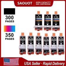 9PK PGI-35 CLI-36 High Yield Ink Cartridges Lot for Canon 35 36 Combo Pack PIXMA picture
