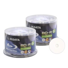 100 Pack 6X BD-R 25GB Blue Blu-ray White Inkjet Hub Printable Disc picture