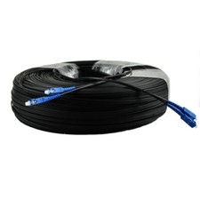 30M Black Armored Fiber Cable SC-SC UPC SM 9/125 Duplex Fiber Optic Patch Cord picture