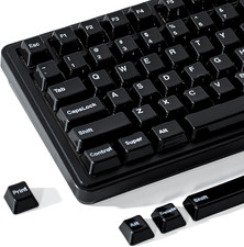 XVX Black Ceramic Keycaps, 120-Key Fog Translucent Compatible MX Switches picture
