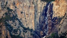 Landscape mountains cliff waterfall Custom Gaming Mat Desk picture