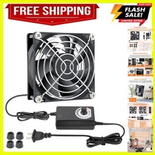 80mm Small Computer Fan with AC Plug, 110V 120V 220V 240V Fan with Speed Cont... picture