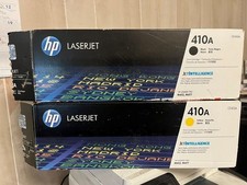 Lot of 2 - HP 410A CF410A (BLK) CF412A (YEL) Toner OPEN BOX, OPEN INNER PACK NEW picture