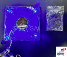 NEW 92mm Blue LED 12V  Desktop PC Case Fan w/ 3pin Power Connector Long Cable picture