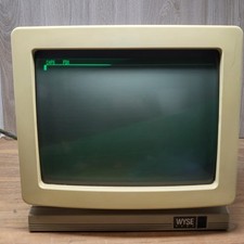 Vintage Wyse WY-50 Green CRT Computer Terminal 00-050-01 Powers On No Keyboard picture