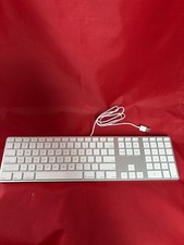 Apple A1243 Wired USB Slim White and Silver Keyboard 2007 picture