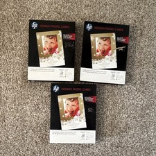 Lot of 3 HP Holiday Photo Cards 5x7 Glossy Inkjet 60 Sheets Envelopes picture