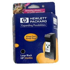 HP 45 Large Black Ink Cartridge 51645A Genuine Sealed One Cartridge EXP. 04/2002 picture