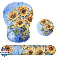 Ospelelf Keyboard Wrist Rest Set with Ergonomic Mouse Pad - 3-in-1 Memory Foa picture