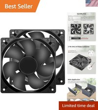 Efficient 12V 120mm Cooling Fans 1600 RPM - 2-Pack for Electronics Cooling picture