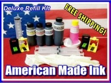 Deluxe Ink Refill Kit For HP 63, 64, 65, 67 Color and Black Cartridges picture