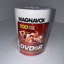 Magnavox DVD-R 100 Pack 120 Min 4.7 GB 16x Recordable Discs BRAND NEW SEALED  picture