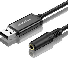 USB to 3.5Mm Jack Audio Adapter, USB-A to AUX Cable for PC, PS4, PS5-1.2M | picture
