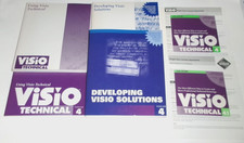 LOT VTG VISIO VERSIONS 4  AND 4.1 TECHNICAL EDITION Windows 1995 + SOLUTIONS picture