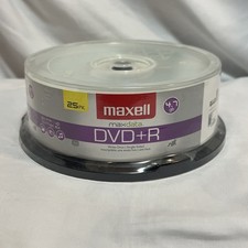 Maxell 25 Pack DVD+R 16X Disc Blank Media 4.7GB / 120Min NEW SEALED picture