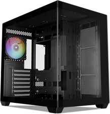 Vetroo AL900 ATX PC Case with 270° Full View Tempered Glass, Black  picture