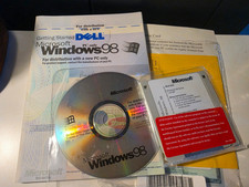 Microsoft Windows 98 Full Install CD-ROM w COA, Key, Manual & 3.5