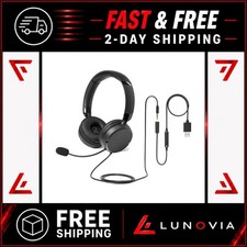 Amazon Basics On-Ear Wired Computer Headset with Mic, 3.5mm & USB, Foldable, picture