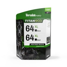 Versaink-Nano 64 Xl Titan Eco High-Yield Black Ink Cartridge 2-Pack Replacement picture