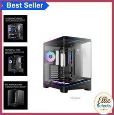 Mid Tower Gaming PC Case ATX Micro ATX Mini ITX 4 ARGB Fans Curved Tempered picture