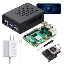 TRASKIT Basic kit for Raspberry Pi 5 RAM 8GB Included PI5 Case,5.1V 5A Power ... picture