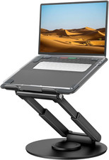 Telescopic Laptop Stand for Desk with 360° Swivel Base, Sit to Stand picture