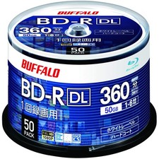 BUFFALO BD-R DL Blu-ray Recordable 50GB 50 Pack RO-BR50V-050PW/N Japan Import picture
