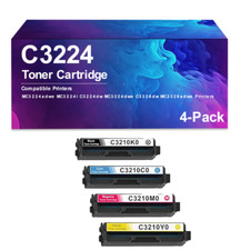 With Chip 4 Pack MC3224 MC3226 C3224 C3226 C3426 Toner Cartridge C3210K0 C3210C0 picture