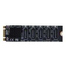 Cablecy 5 Ports Adapter Converter Port SATA 3.0 6Gbps JMB575 2280 NGFF Key B+M picture