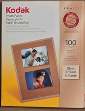 2 Packages Kodak Gloss Inkjet Photo Paper Letter 8.5x11 100-125 Sheets total picture