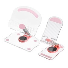 Acrylic Tablet Stand Acrylic Cell Phone Holder Adjustable Foldable Pink picture